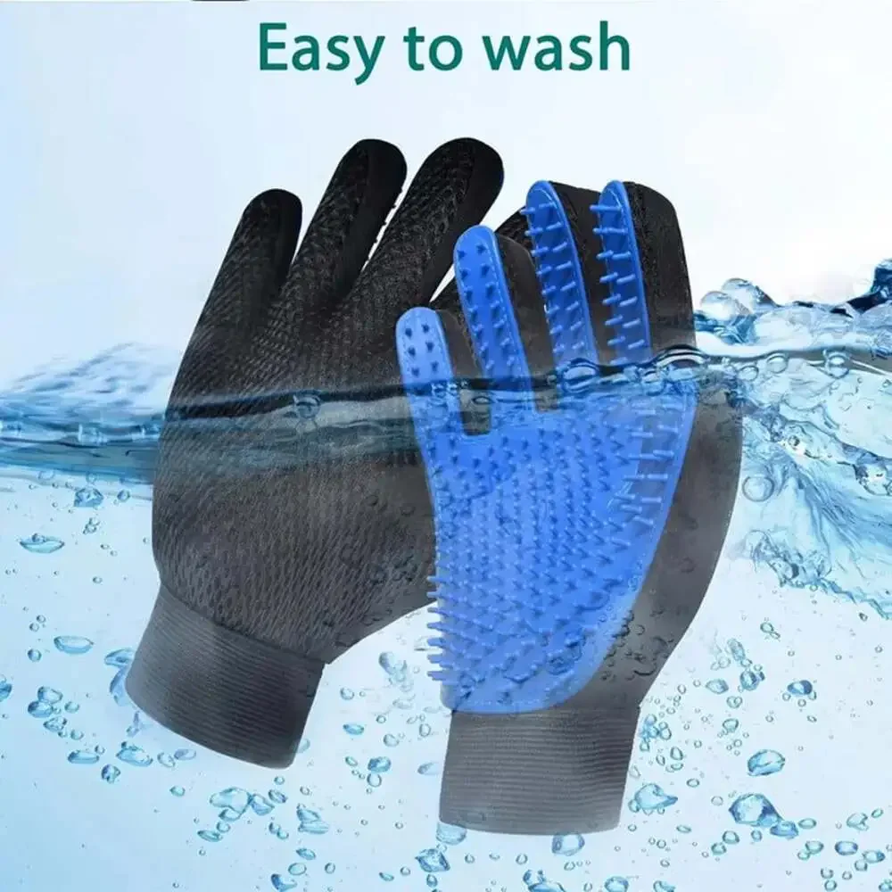 Pet Hair Remover Shower Gloves Puppy Cats Bath Brush Cleaning Silicone Comb Glov